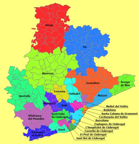 Listado de PARTIDOS JUDICIALES provincia de BARCELONA